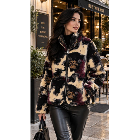 Кофта флісова, дуже тепла, тедді жіноча на блискавці, коротка куртка-кофта 44-50